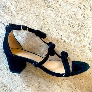 Anthropologie black velvet shoes. Sz 7 1/2
